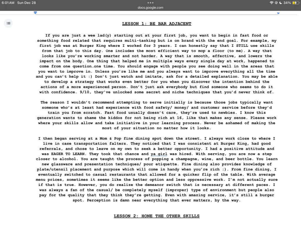 Confident Bartending Cheat Sheet!